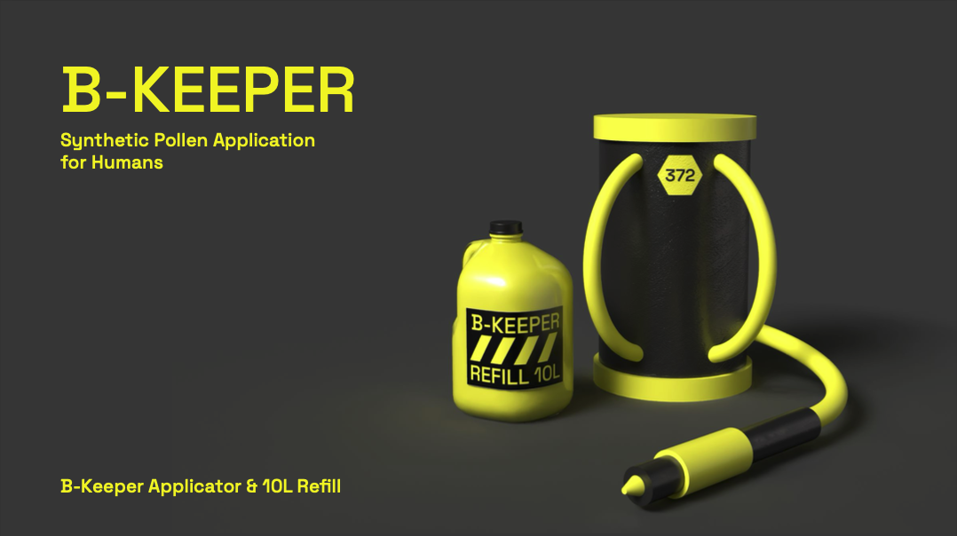 B-keeper mockup of tank and refill jug
