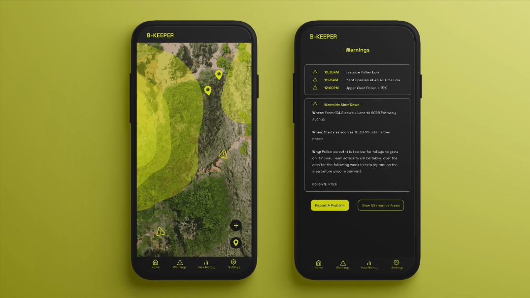 B-keeper phone app with map view